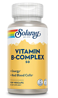 Solaray Vitamin B-Complex (Комплекс витаминов группы B) 50 мг. 100 растительных капсул