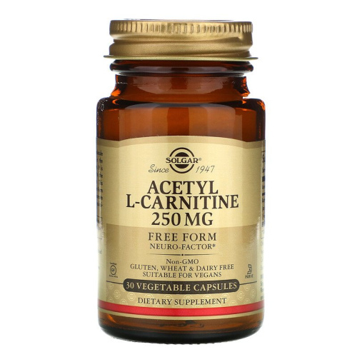 Acetyl-L-Carnitine (Ацетил-Л-Карнитин) Solgar 250 mg. 30 капсул