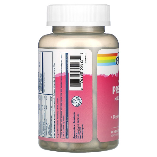 Solaray Once Daily Prenatal Multivitamin (Мультивитамины для беременных) 90 растительных капсул  фото 6