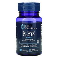 Life Extension Super Ubiquinol CoQ10 with Enhanced Mitochondrial Support (Суперубихинол коэнзим Q10 с улучшенной поддержкой митохондрий) 100 мг. 30 мягких капсул