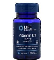 Vitamin D3 7000 МЕ (Витамин D3 175 мкг) 60 капсул (Life Extension) срок 12.2023