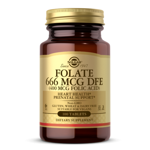 Folate 666 mcg DFE (400 mcg Folic Acid) 100 таблеток (Solgar)