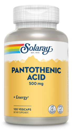 Solaray Pantothenic Acid (Пантотеновая кислота) 500 мг. 100 растительных капсул