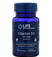 Life Extension Vitamin D3 (Витамин D3) 175 мкг. 7000 МЕ 60 мягких капсул