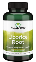 Swanson Licorice Root (Корень солодки) 450 мг. 100 капсул