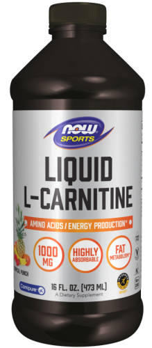 Now Foods Sports Liquid L-Carnitine (Жидкий L-Карнитин) 1000 мг. 473 мл.