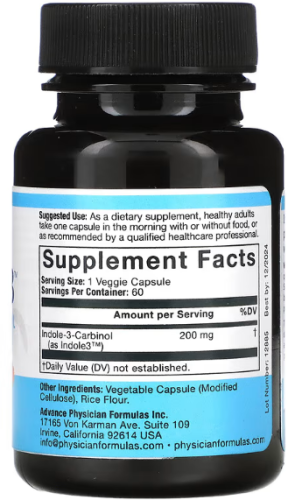 Advance Physician Formulas Indole-3-Carbinol (Индол-3-карбинол) 200 мг 60 растительных капсул фото 2