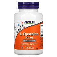 Now Foods L-Cysteine L-Цистеин 500 мг. 100 таблеток