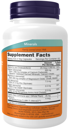 Now Foods Cal-Mag Caps with Vitamin D (Кальций и Магний + Витамин D) 240 растительных капсул фото 5