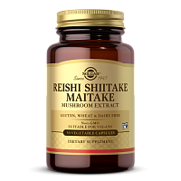 Solgar Экстракт грибов Рейши, Шиитаке и Мейтаке (Reishi Shiitake Maitake Mushroom Extract) 50 капсул