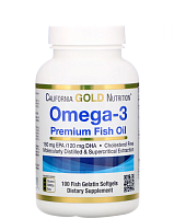 California Gold Nutrition Омега-3 Рыбий Жир Премиум Класса (Omega-3 Premium Fish Oil) 100 капсул