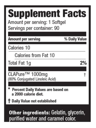 Ultimate Nutrition CLA (Конъюгированная линолевая кислота) 1000 мг. 90 мягких капсул фото 2