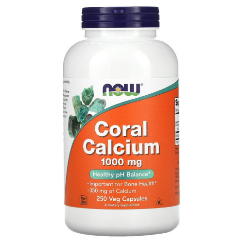 Now Foods Coral Calcium (Кальций из кораллов) 1000 мг. 250 растительных капсул