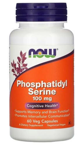 Now Foods Фосфатидилсерин (Phosphatidyl Serine) 100 мг. 60 капсул