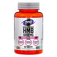 NOW Foods Sports HMB Двойной силы 1000 мг. 90 таблеток