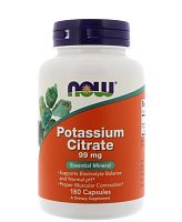 Now Foods Калий Цитрат (Potassium Citrate) 99 мг. 180 капсул