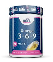 Omega 3-6-9 1200 mg (Омега 3-6-9 1200 мг) 200 гелевых капсул (Haya Labs)