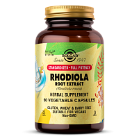 Solgar Экстракт корня родиолы (Rhodiola Root Extract) 60 растительных капсул