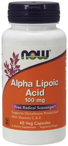 Alpha Lipoic Acid (Альфа-Липоевая Кислота) 100 мг 60 капсул (Now Foods)