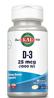 Vitamin D-3 25 mcg (1000 IU) ActivGels Витамин Д-3 25 мкг (1000 МЕ) 100 мягких капсул (KAL)