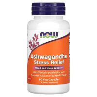 Ashwagandha Stress Relief 60 вег капсул (Now Foods)