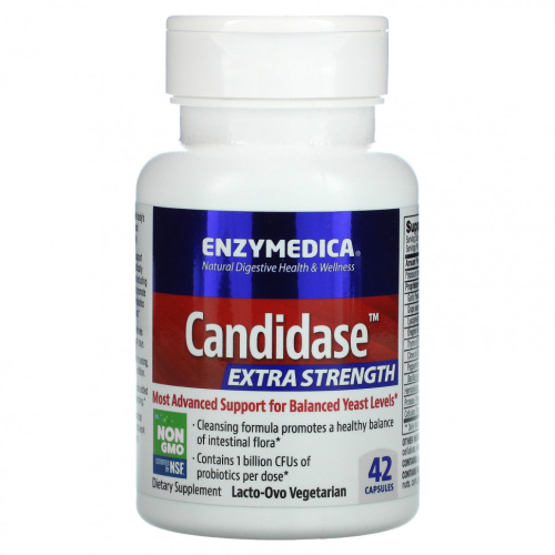 Enzymedica Candidase Extra Strength (Кандидаза повышенной силы) 42 капсулы фото 2