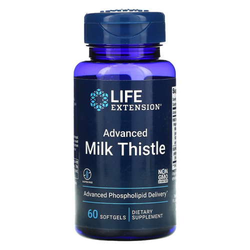Life Extension Advanced Milk Thistle (Экстракт Расторопши с Фосфолипидами) 760 мг. 60 капсул