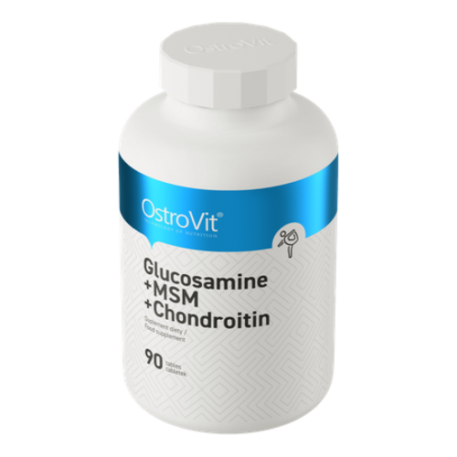 Glucosamine + Chondroitin + MSM (Глюкозамин + хондроитин + МСМ) 90 таблеток (OstroVit) фото 3