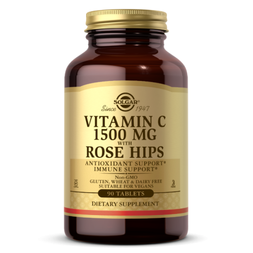 Vitamin C 1500 мг with Rose Hips (витамин C с плодами шиповника) 90 таблеток (Solgar)