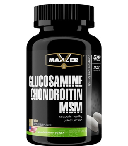 Maxler Glucosamine Chondroitin MSM (Глюкозамин и Хондроитин + МСМ) 90 таблеток