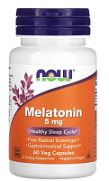 Now Foods Мелатонин (Melatonin) 5 мг. 60 растительных капсул