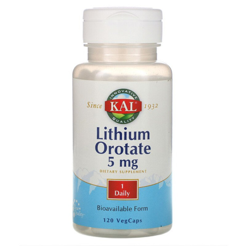Lithium Orotate 5 мг (Литий Оротат) 120 вег капсул (KAL)