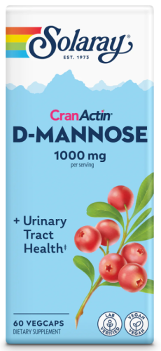 D-Mannose 1000 mg CranActin (D-манноза 1000 мг с экстрактом клюквы) 60 вег капс (Solaray) фото 3