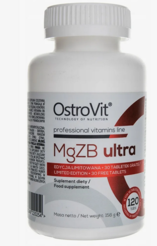 MgZB ultra Magnesium Zinc Vitamin B6 (Магний Цинк Витамин Б6) 120 таблеток (OstroVit) фото 5