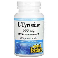 L-Tyrosine (L-тирозин) 500 мг 60 капсул (Natural Factors)