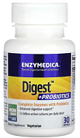 Digest + Probiotics (СРОК 12/24) (Пищеварительные ферменты с пробиотиками) 30 капсул (Enzymedica)