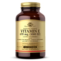 Solgar Vitamin E 670 mg. (1000 IU) (d-Alpha Tocopherol & Mixed Tocopherols) 100 мягких капсул