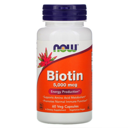 Biotin 5000 мкг (Биотин) 60 капсул (Now Foods) срок 04/2025