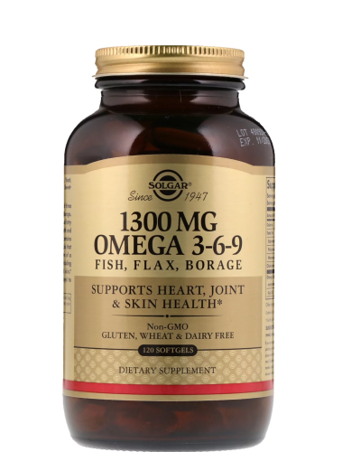 Solgar Omega 3-6-9 (Омега 3-6-9) 1300 мг. 120 капсул