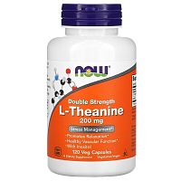 Now Foods L-Теанин (L-Theanine) Двойной силы 200 мг. 120 вегетарианских капсул