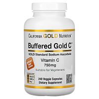 Buffered Gold C 750 мг (буферизованный витамин C в капсулах) 240 капсул (California Gold Nutrition)