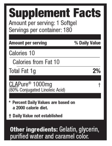 Ultimate Nutrition CLA (Конъюгированная линолевая кислота) 1000 мг. 180 мягких капсул фото 2