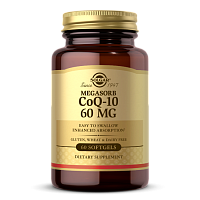 Solgar Мегасорб с Коэнзимом Q-10 (Megasorb CoQ-10) 60 мг. 60 капсул 