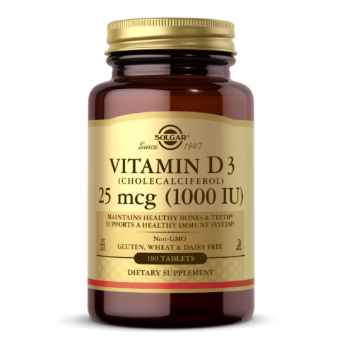 Solgar Витамин D3 (Холекальциферол) 25 мкг. 1000 МЕ 180 таблеток
