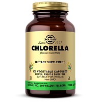 Solgar Хлорелла (Chlorella) 520 мг. 100 растительных капсул