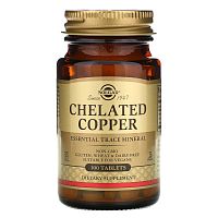 Solgar Chelated Copper (Хелатная медь) 100 таблеток