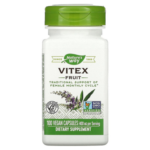 Nature's Way Vitex Fruit (Плоды витекса священного) 400 мг. 100 растительных капсул фото 4