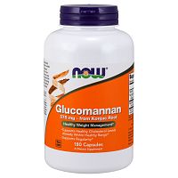 Now Foods Глюкоманнан из корня конжака (Glucomannan) 575 мг. 180 капсул