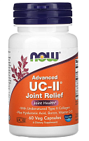 Now Foods Advanced UC-II Joint Relief (Улучшенная формула коллагена II типа для суставов) 60 растительных капсул