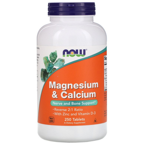 Magnesium and Calcium 2:1 (Магний и Кальций) 250 таб (Now Foods)